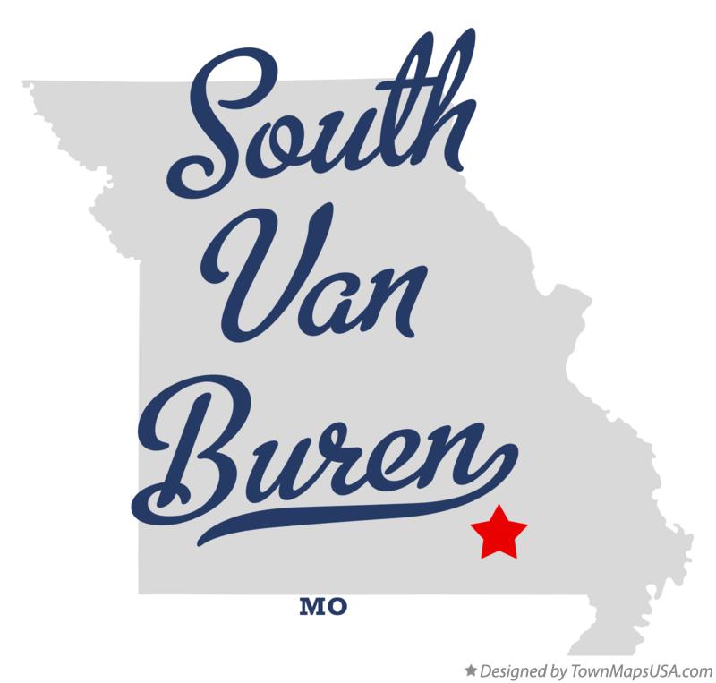 Map of South Van Buren Missouri MO