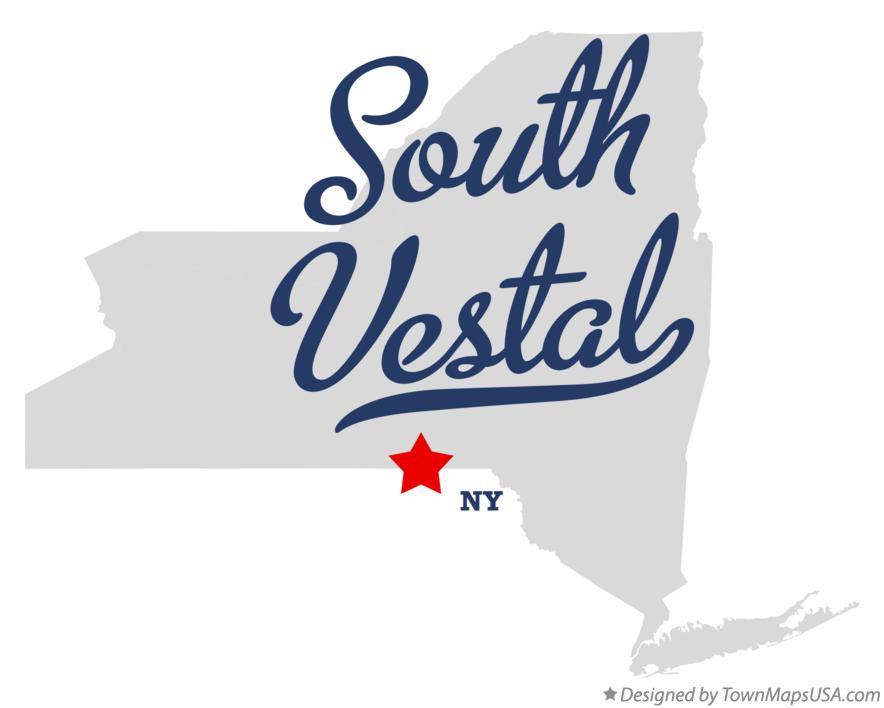Map of South Vestal New York NY