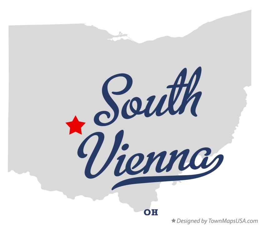 Map of South Vienna Ohio OH