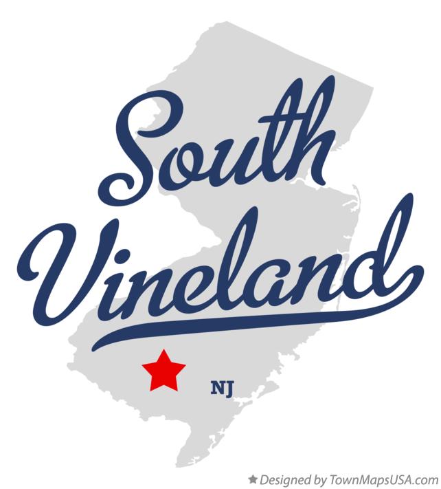 Map of South Vineland New Jersey NJ