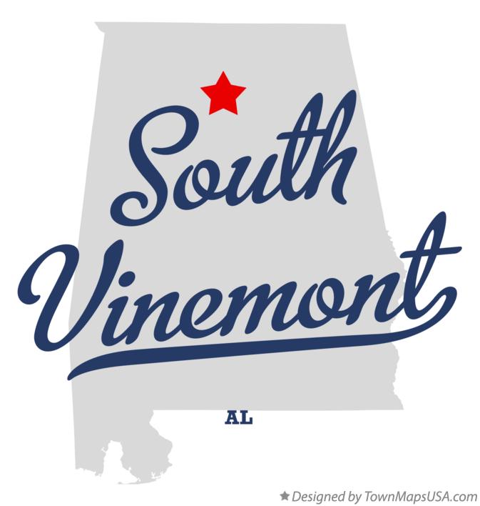 Map of South Vinemont Alabama AL