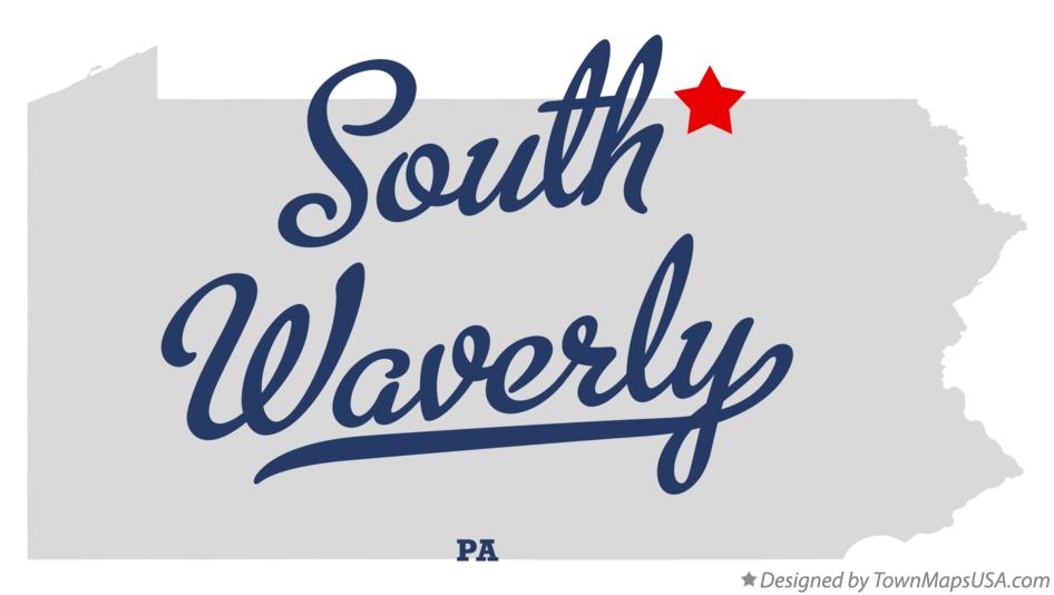 Map of South Waverly Pennsylvania PA