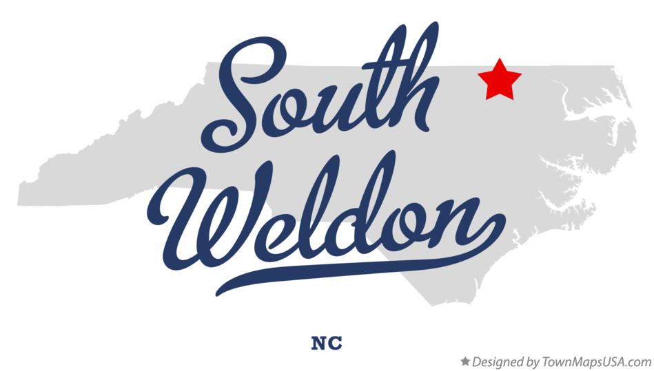Map of South Weldon North Carolina NC