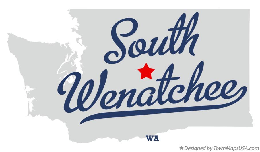 Map of South Wenatchee Washington WA