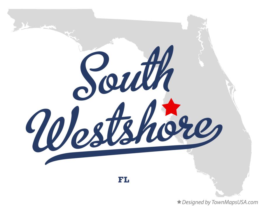 Map of South Westshore Florida FL