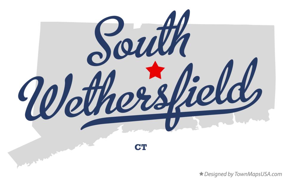 Map of South Wethersfield Connecticut CT
