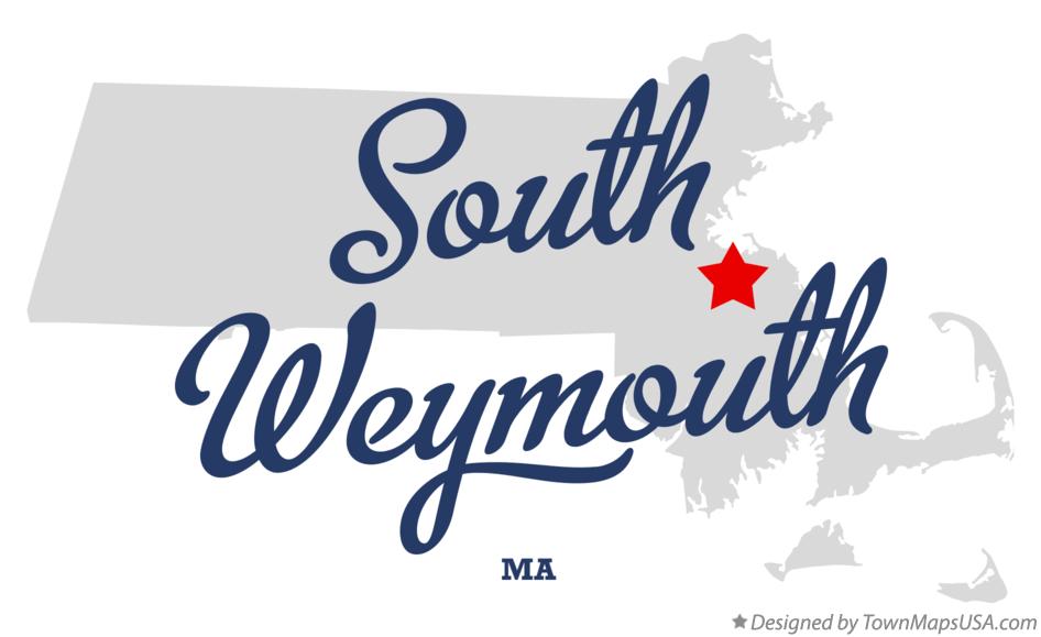 Map of South Weymouth Massachusetts MA