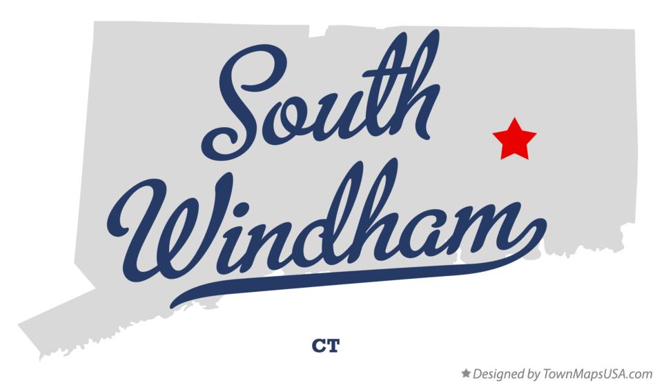 Map of South Windham Connecticut CT