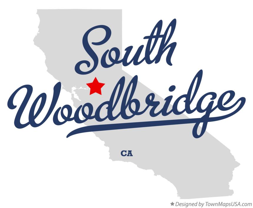 Map of South Woodbridge California CA