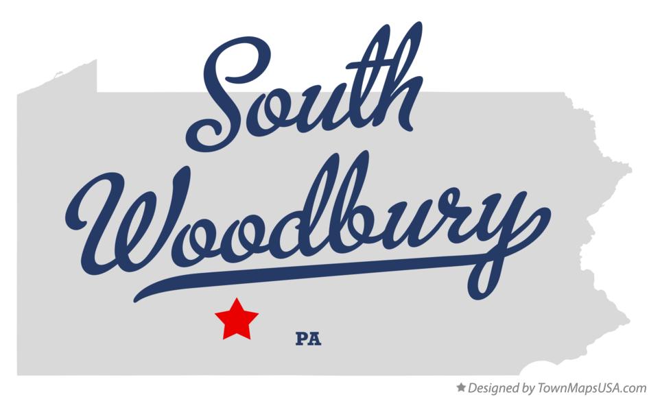 Map of South Woodbury Pennsylvania PA