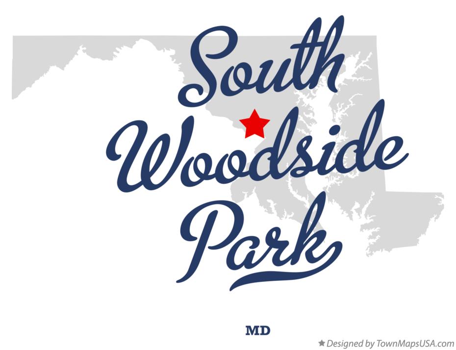 Map of South Woodside Park Maryland MD