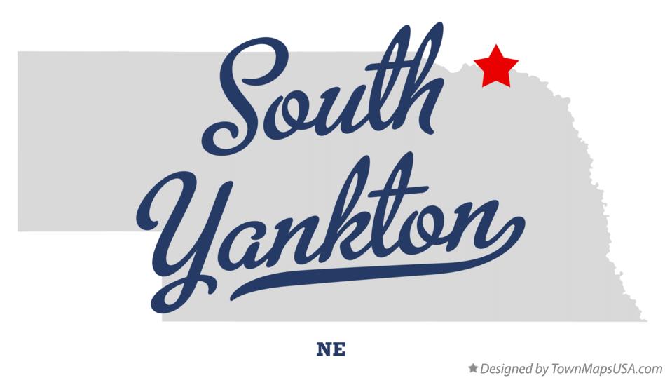 Map of South Yankton Nebraska NE