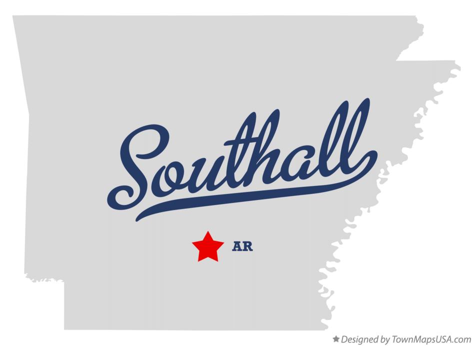 Map of Southall Arkansas AR