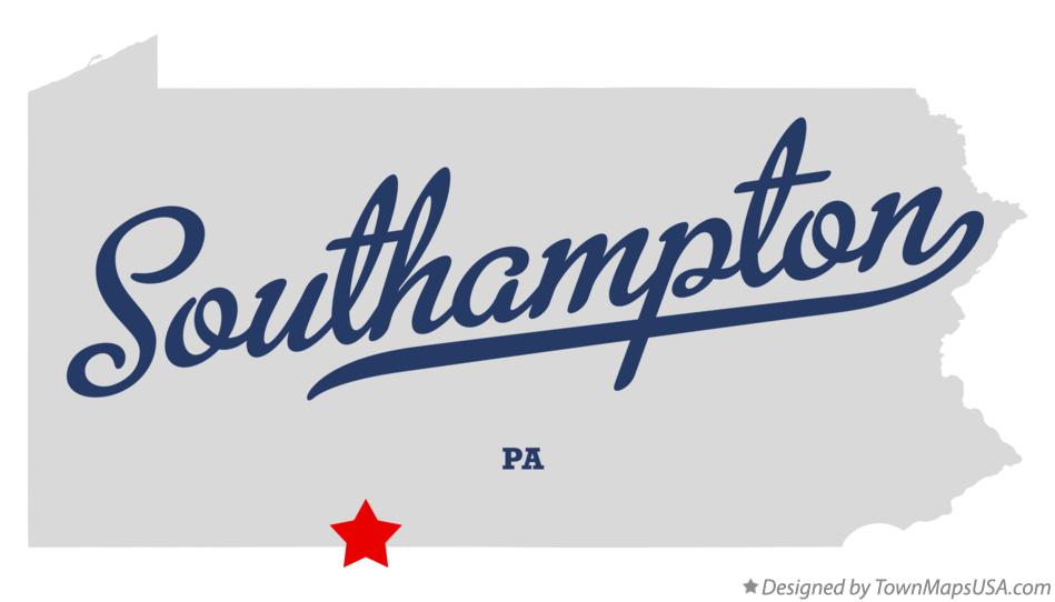 Map of Southampton Pennsylvania PA