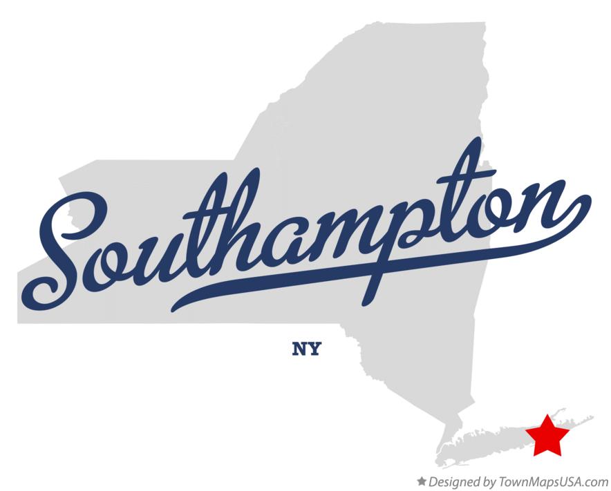 Map of Southampton New York NY