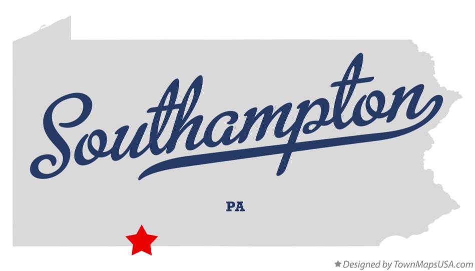 Map of Southampton Pennsylvania PA