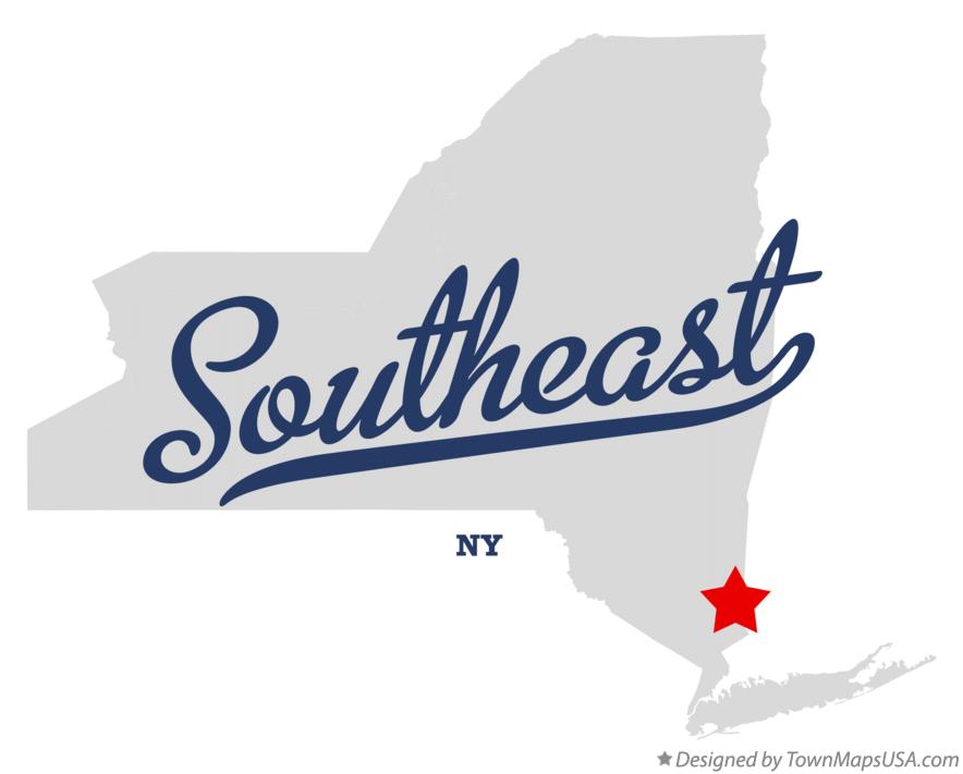 Map of Southeast New York NY