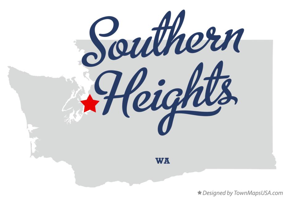 Map of Southern Heights Washington WA