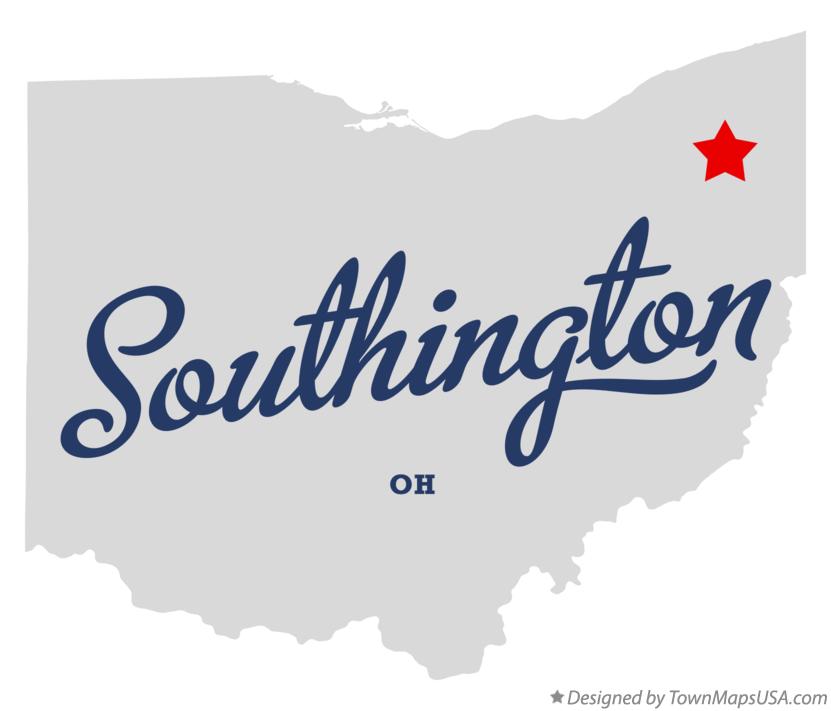 Map of Southington Ohio OH