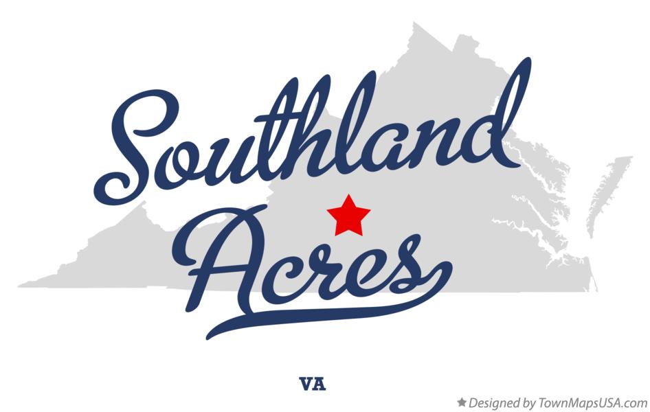Map of Southland Acres Virginia VA