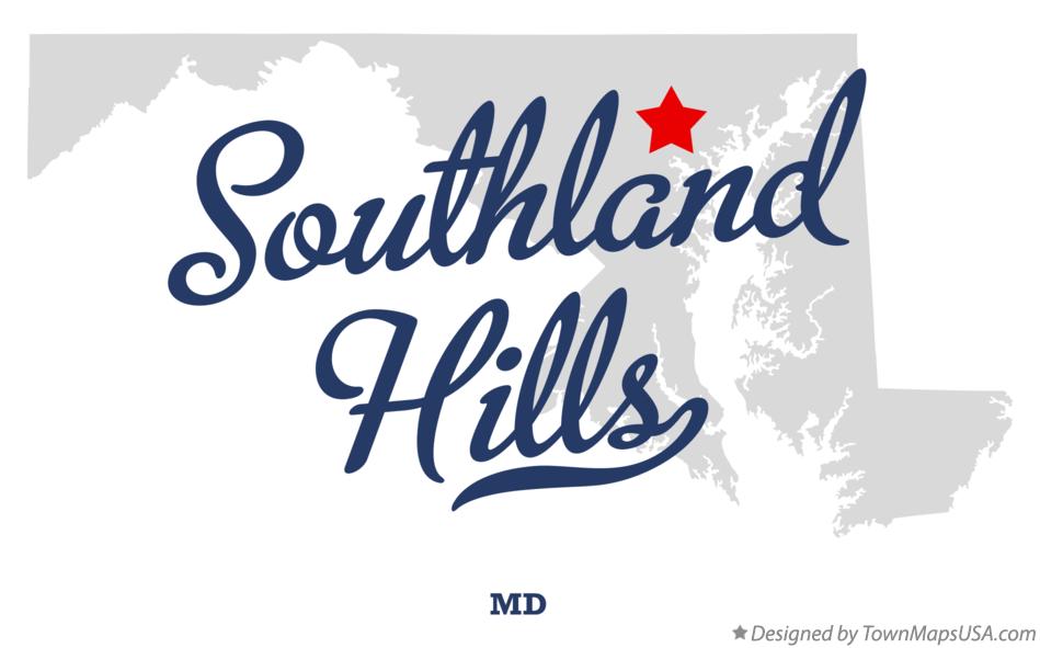 Map of Southland Hills Maryland MD