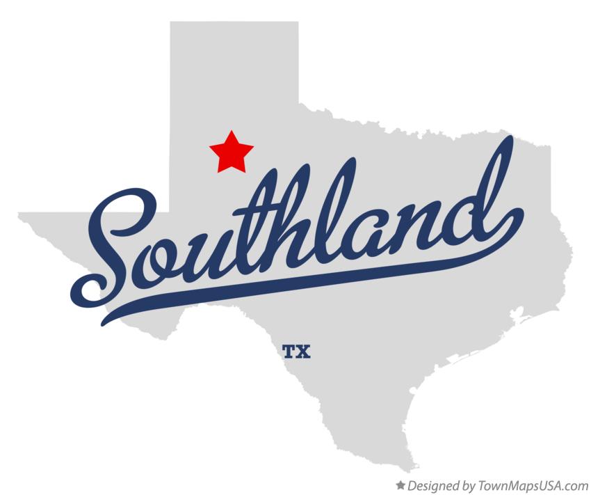 Map of Southland Texas TX