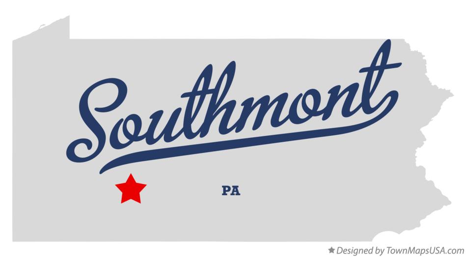 Map of Southmont Pennsylvania PA
