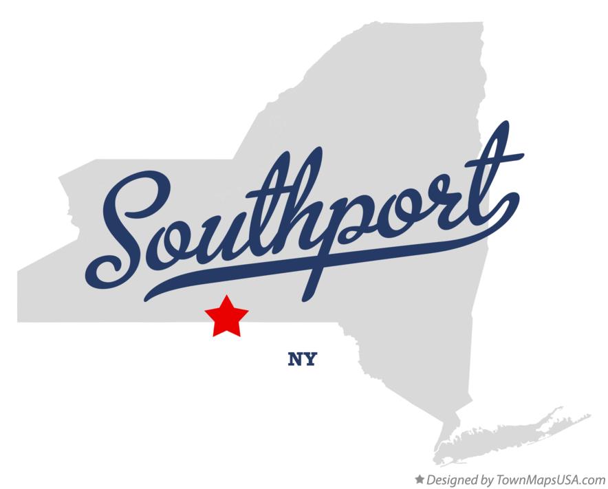 Map of Southport New York NY