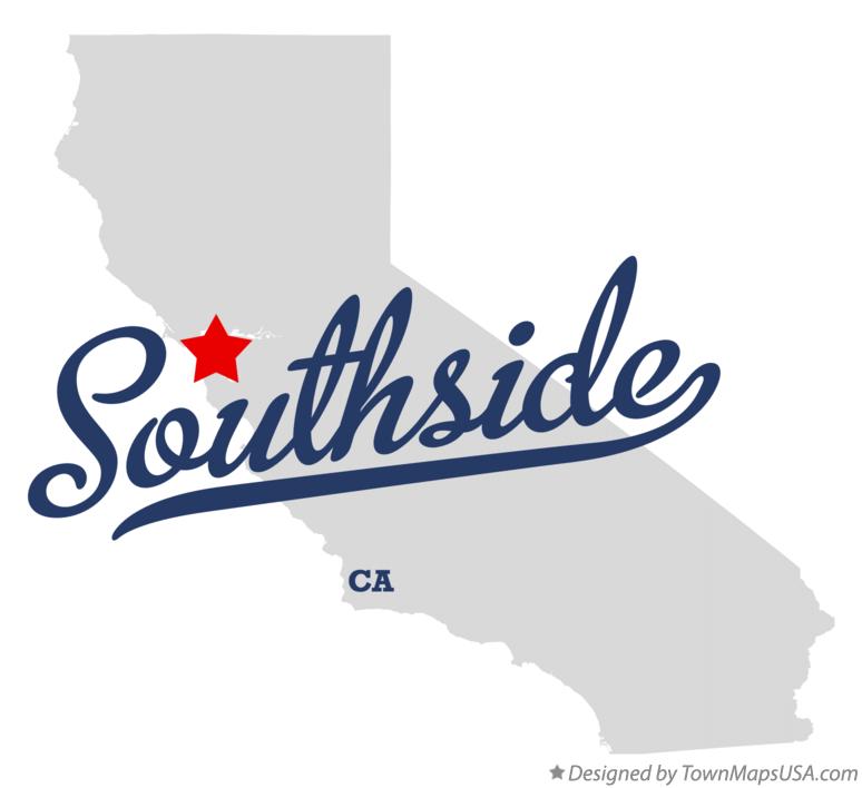 Map of Southside California CA