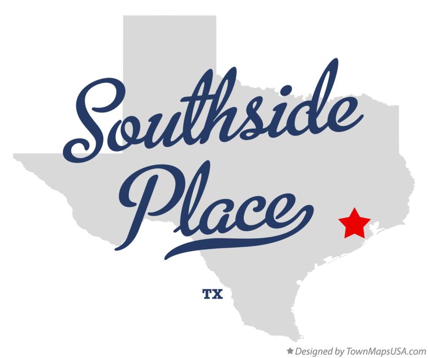 Map of Southside Place Texas TX
