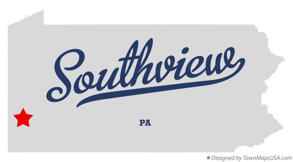 Map of Southview Pennsylvania PA