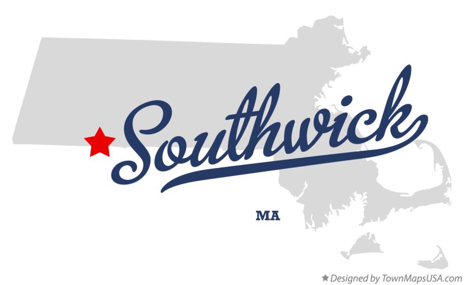 Map of Southwick Massachusetts MA