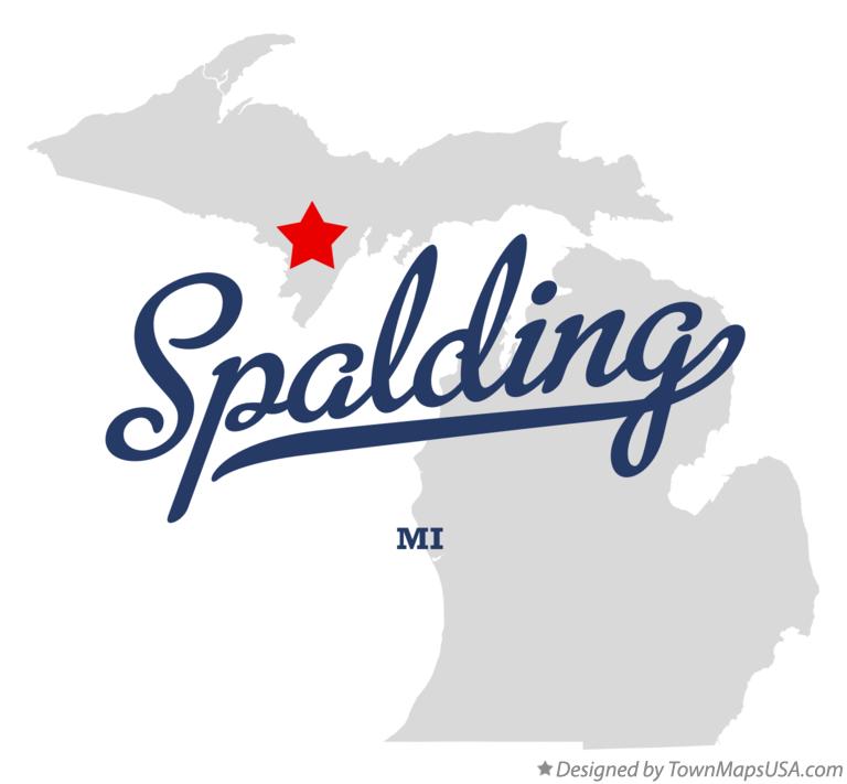 Map of Spalding Michigan MI