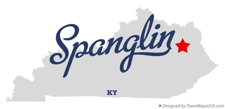 Map of Spanglin Kentucky KY