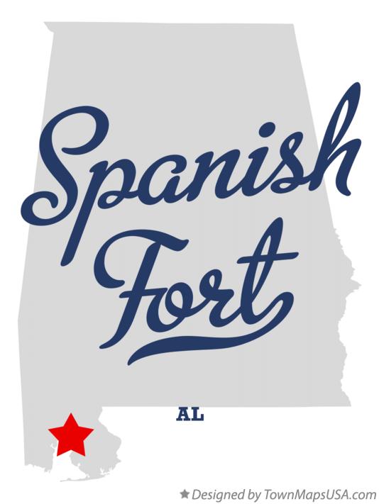 Map of Spanish Fort Alabama AL