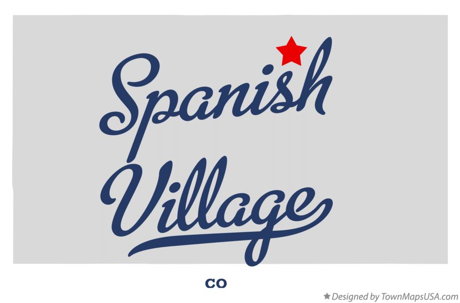 Map of Spanish Village Colorado CO