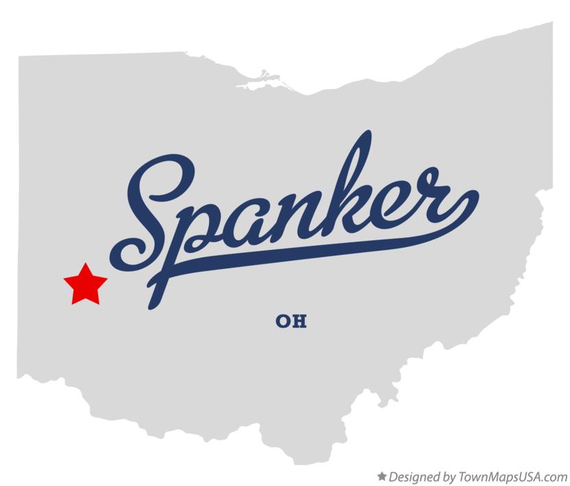 Map of Spanker Ohio OH