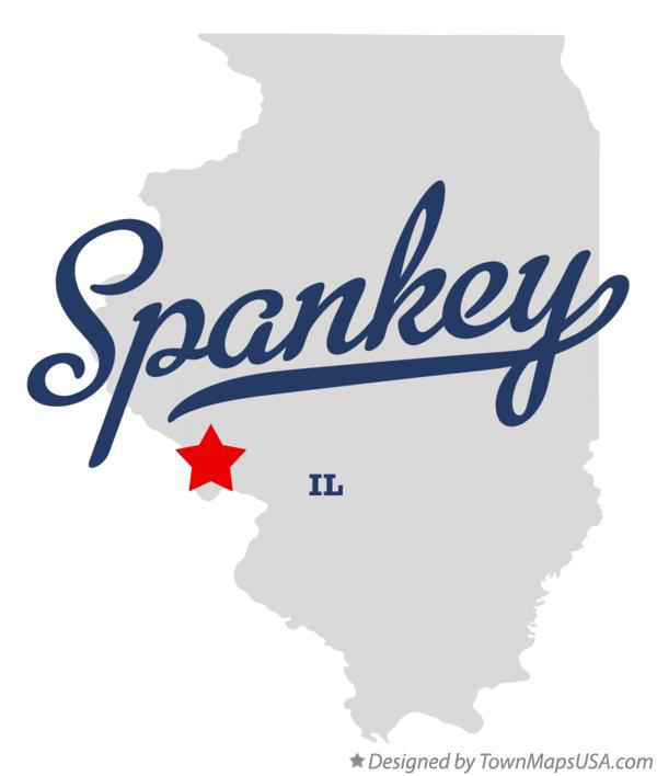 Map of Spankey Illinois IL