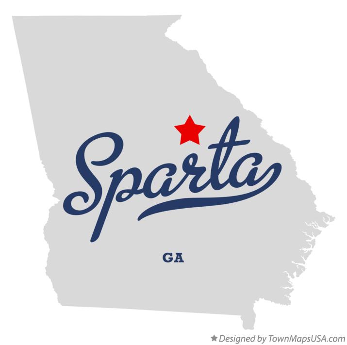 Map of Sparta Georgia GA