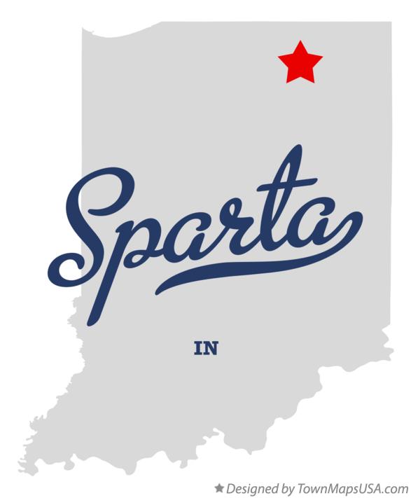 Map of Sparta Indiana IN