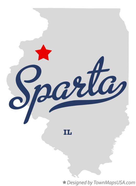 Map of Sparta Illinois IL