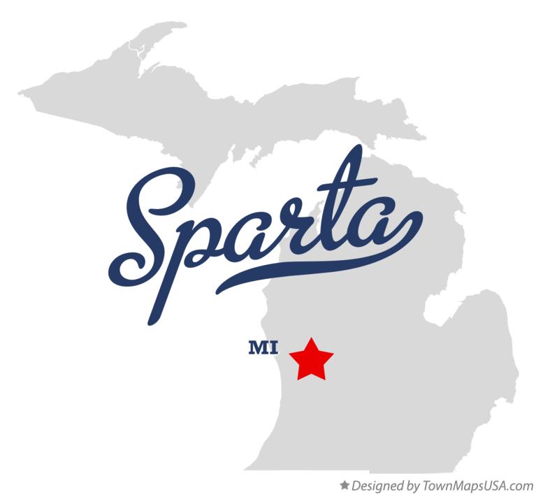 Map of Sparta Michigan MI