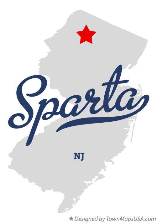 Map of Sparta New Jersey NJ