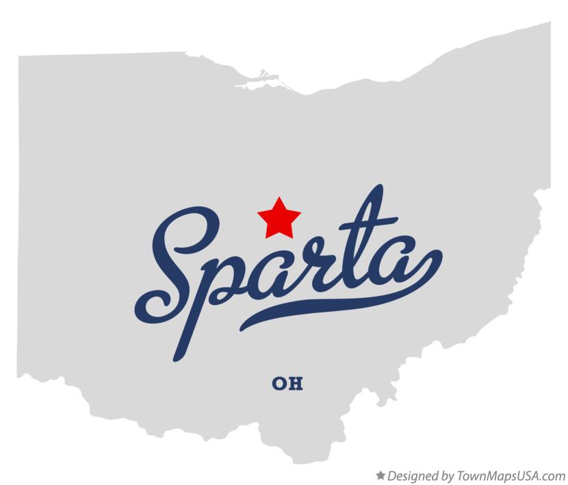 Map of Sparta Ohio OH