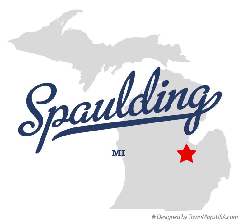 Map of Spaulding Michigan MI