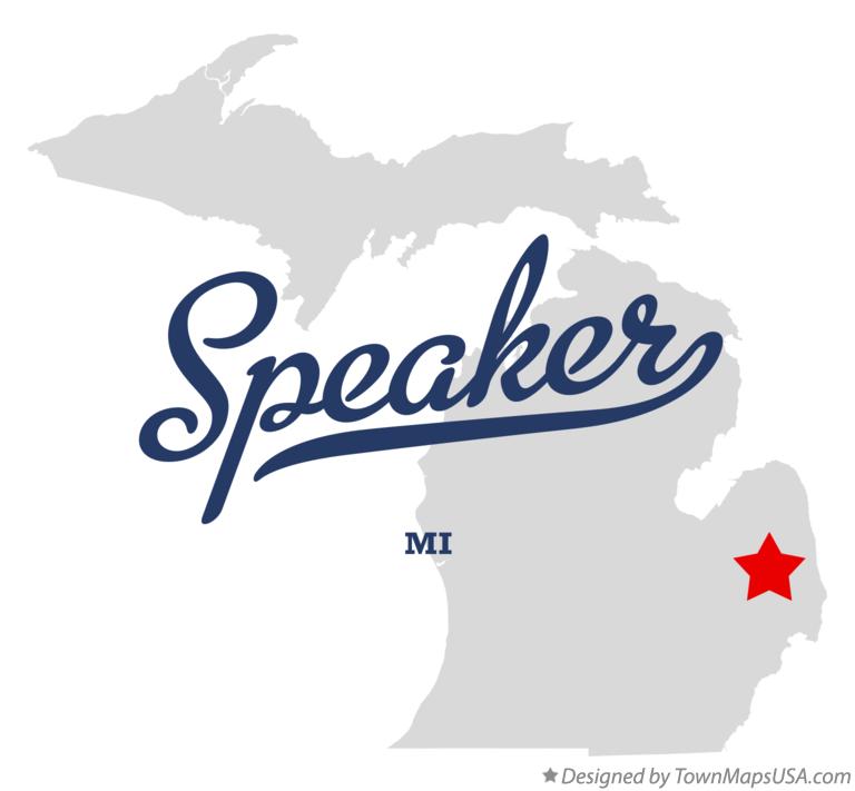 Map of Speaker Michigan MI