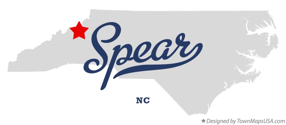 Map of Spear North Carolina NC