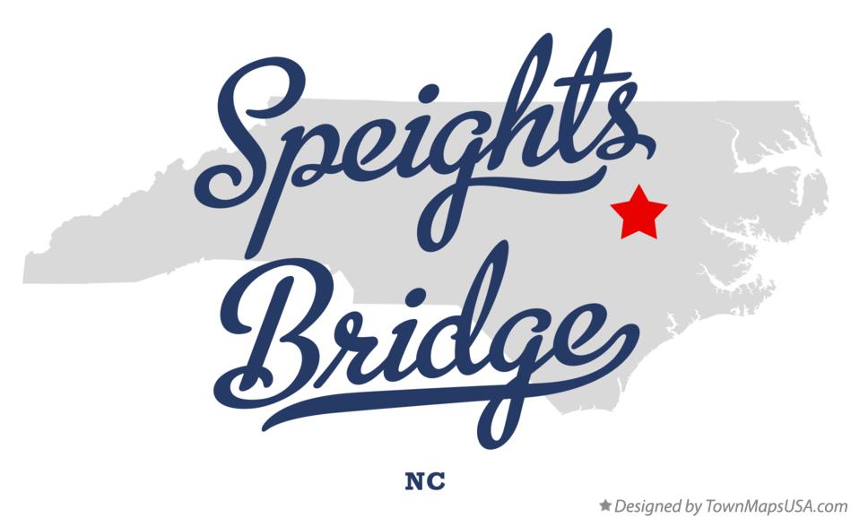 Map of Speights Bridge North Carolina NC