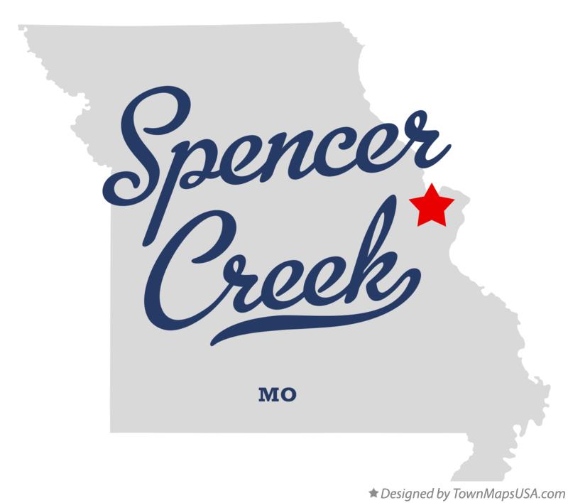 Map of Spencer Creek Missouri MO