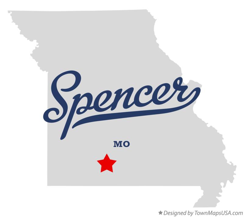 Map of Spencer Missouri MO
